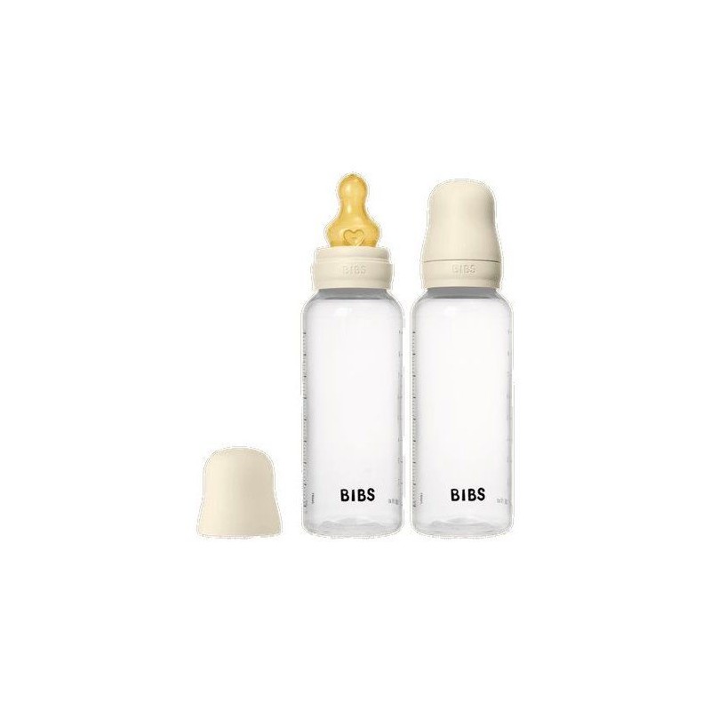 Biberon bébé - BIBS - Embout rond - Caoutchouc naturel - 270 ml - D