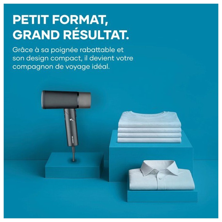 Défroisseur vapeur de voyage - SEVERIN - DG3282- Steamer pliable pour textiles - Résevoir 130ml - 1400 W - Noir Défroisseur vapeur de voyage - SEVERIN - DG3282- Steamer pliable pour textiles - Résevoir 130ml - 1400 W - Noir