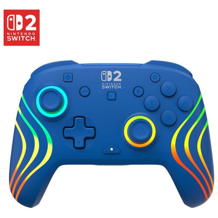 Manette Gaming sans fil RGB - TURTLE BEACH - Afterglow Wave pour Nintendo Switch 2 - Bleu Manette Gaming sans fil RGB - TURTLE BEACH - Afterglow Wave pour Nintendo Switch 2 - Bleu