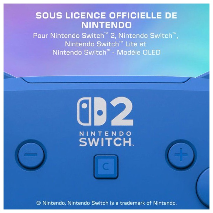 Manette Gaming sans fil RGB - TURTLE BEACH - Afterglow Wave pour Nintendo Switch 2 - Bleu Manette Gaming sans fil RGB - TURTLE BEACH - Afterglow Wave pour Nintendo Switch 2 - Bleu