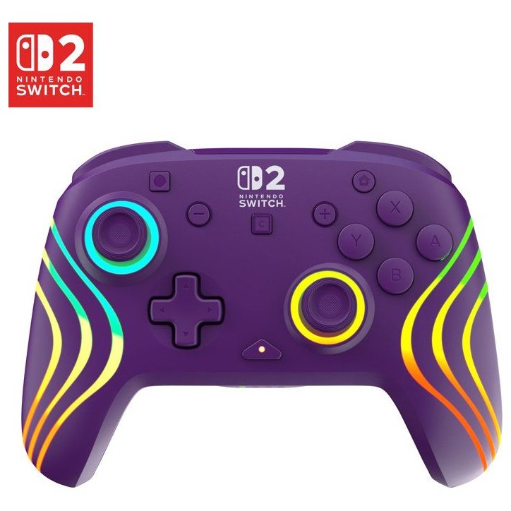 Manette Gaming sans fil RGB - TURTLE BEACH - Afterglow Wave pour Nintendo Switch 2 - Violet