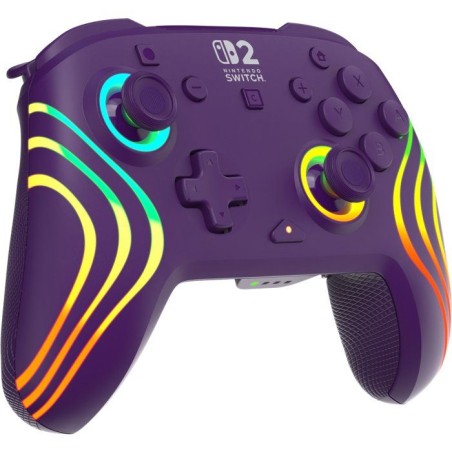 Manette Gaming sans fil RGB - TURTLE BEACH - Afterglow Wave pour Nintendo Switch 2 - Violet