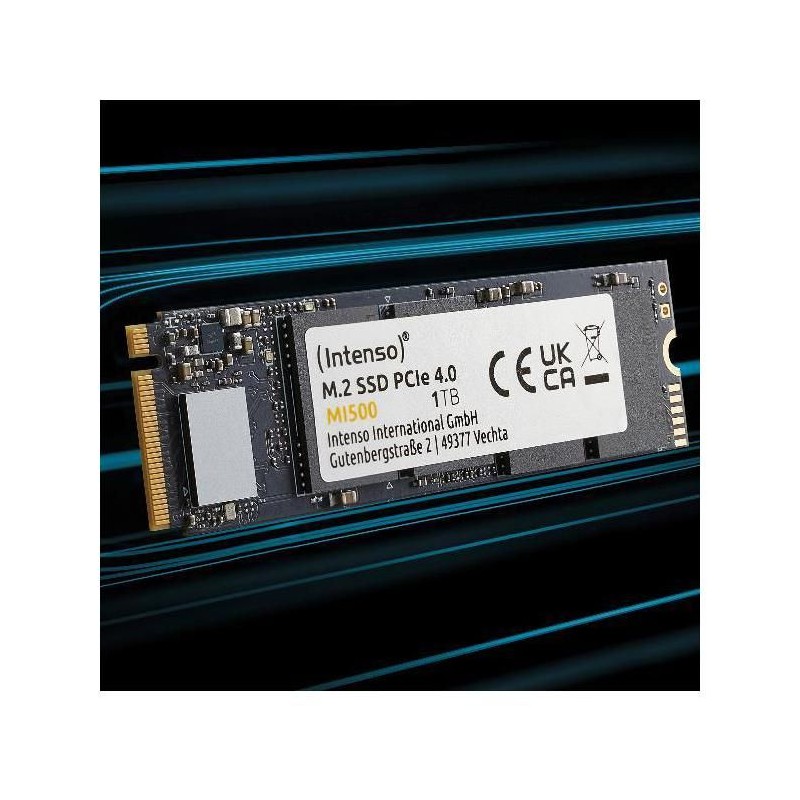 INTENSO - MI500 - SSD Interne - 1 To - NVMe M.2 PCIe Gen 4x4 - Vitesse