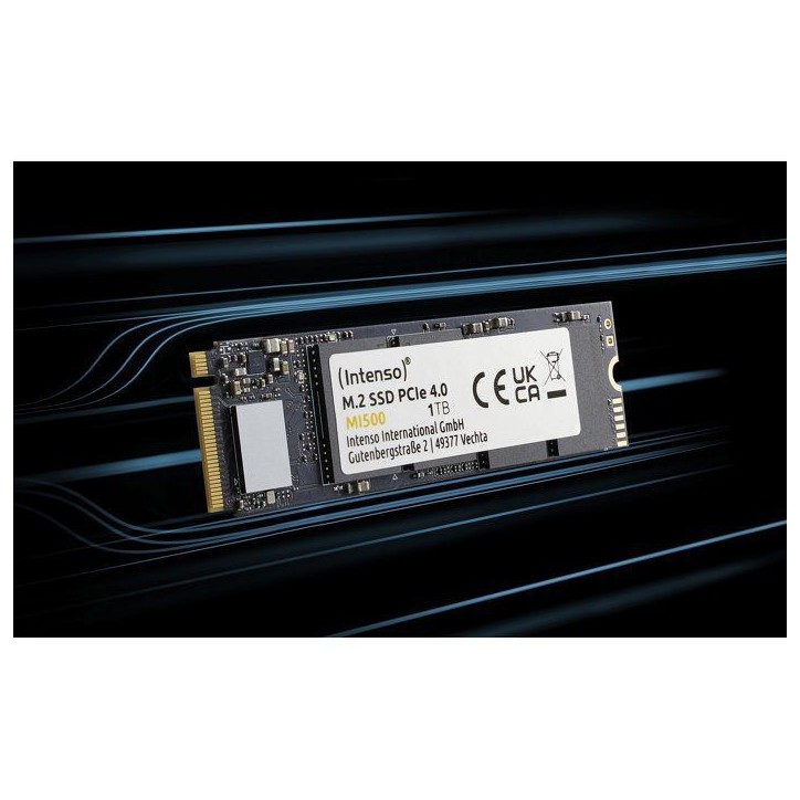 INTENSO - MI500 - SSD Interne - 500 Go - NVMe M.2 PCIe Gen 4x4 - Vitesse de lecture jusqu'a 5 300 Mo/s INTENSO - MI500 - SSD Interne - 500 Go - NVMe M.2 PCIe Gen 4x4 - Vitesse de lecture jusqu'a 5 300 Mo/s