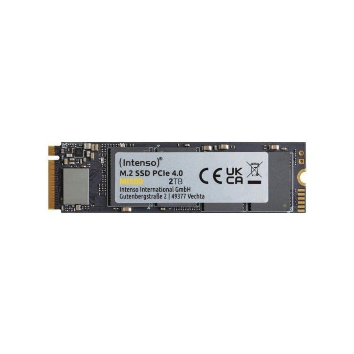 INTENSO - MI500 - SSD Interne - 2 To - NVMe M.2 PCIe Gen 4x4 - Vitesse de lecture jusqu'a 5 300 Mo/s INTENSO - MI500 - SSD Interne - 2 To - NVMe M.2 PCIe Gen 4x4 - Vitesse de lecture jusqu'a 5 300 Mo/s