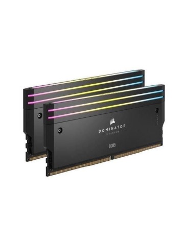 Mémoire RAM - CORSAIR - Dominator Titanium RGB DDR5 - 48GB 2x24GB DIMM - 7200MT/s - Intel XMP 3.0 - 1.40V - Noir (CMP48GX5M2X72