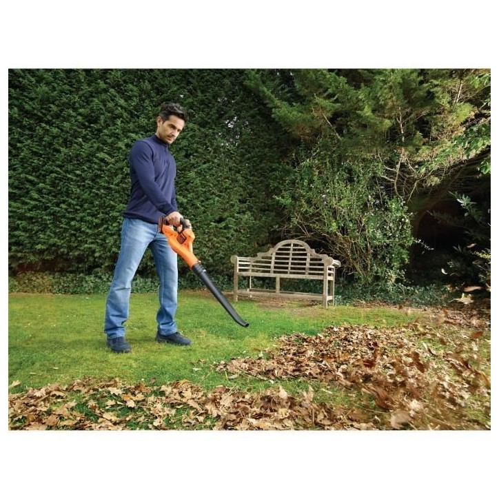 Souffleur sans fil BLACK+DECKER - GWC1820PCB-XJ - 18V - Débit d'air de 209km/h - Sans batterie et chargeur