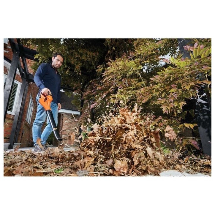 Souffleur sans fil BLACK+DECKER - GWC1820PCB-XJ - 18V - Débit d'air de 209km/h - Sans batterie et chargeur