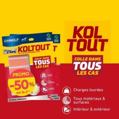 Lot de 2 rubans adhésifs double face - CYANOLIT - KOLTOUT RUBAN - Str