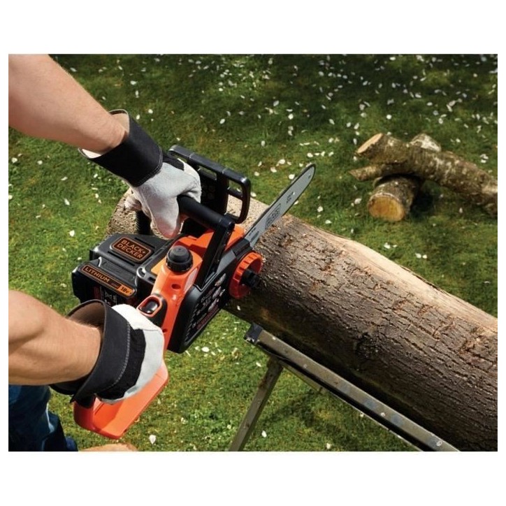 Tronçonneuse électrique sans fil - BLACK&DECKER - GKC1825LB-XJ - 18V - 25cm - Sans batterie