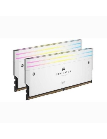Mémoire RAM - CORSAIR - Dominator Titanium RGB DDR5 - 32GB 2x16GB DIMM - 7000MT/s - Intel XMP 3.0 - 1.45V - Blanc