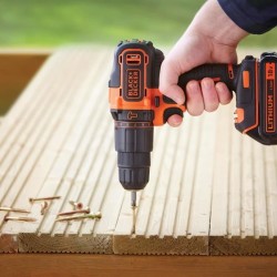 Perceuse a percussion sans fil - 18V - BLACK+DECKER - BDCHD18S32-QW -