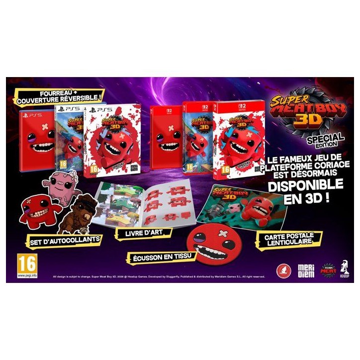 SUPER MEAT BOY 3D – Jeu PS5 – Special Edition SUPER MEAT BOY 3D – Jeu PS5 – Special Edition