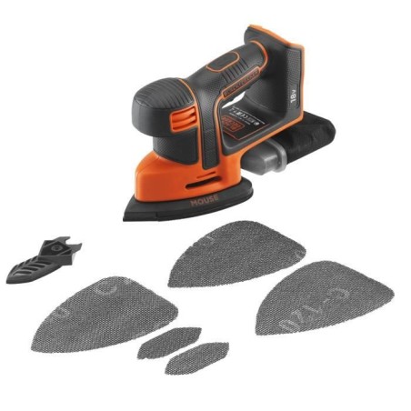 Ponceuse de détail sans fil - BLACK+DECKER - BDCDS18N-XJ - 18V - 6 abrasifs - sans batterie