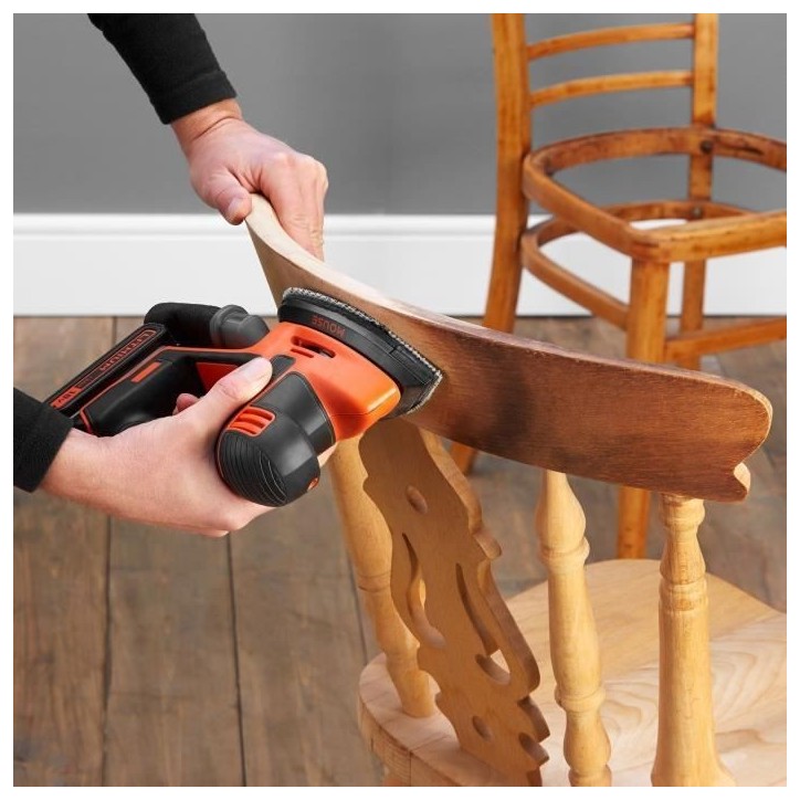 Ponceuse de détail sans fil - BLACK+DECKER - BDCDS18N-XJ - 18V - 6 abrasifs - sans batterie