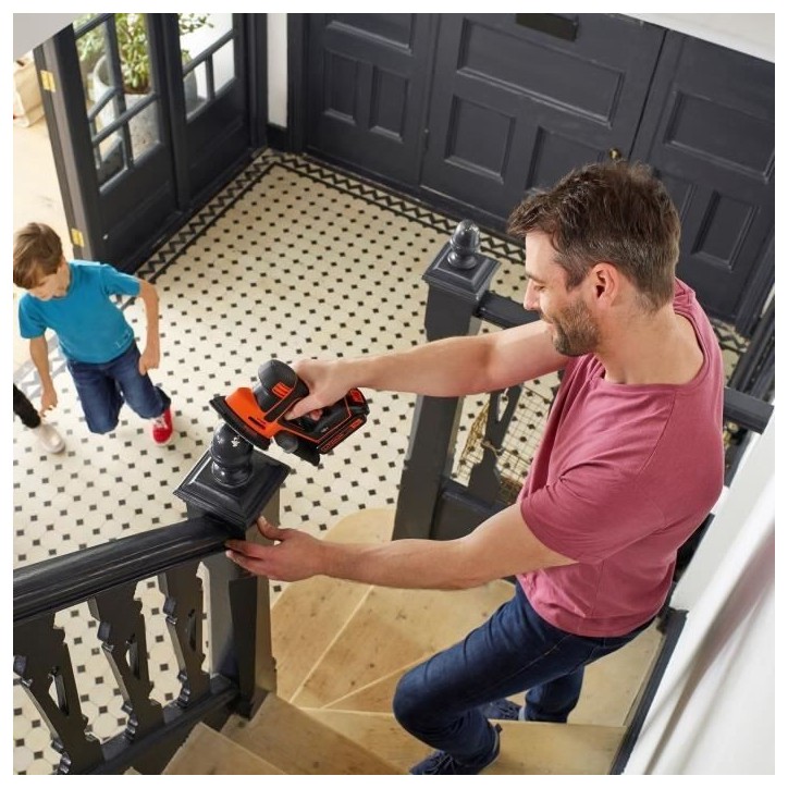 Ponceuse de détail sans fil - BLACK+DECKER - BDCDS18N-XJ - 18V - 6 abrasifs - sans batterie