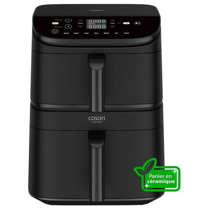 Friteuse sans huile COSORI - Air Fryer Turbo Tower - Capacité 10,8L - 7 programmes - 2630W - Noir Friteuse sans huile COSORI - Air Fryer Turbo Tower - Capacité 10,8L - 7 programmes - 2630W - Noir