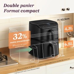 Friteuse sans huile COSORI - Air Fryer Turbo Tower - Capacité 10,8L -