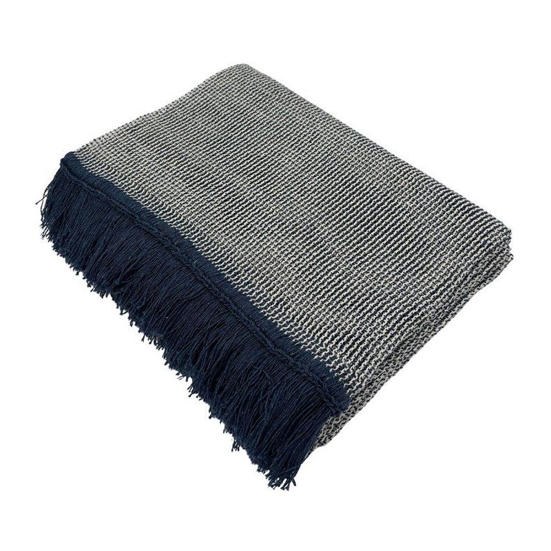 Rideau Portiere - Toison d'Or - Denim & Ecru -140 x 240