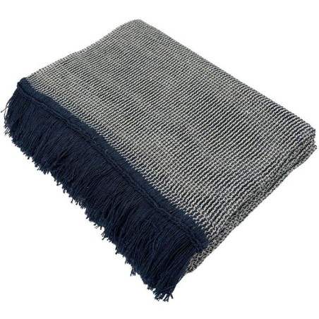 Rideau Portiere - Toison d'Or - Denim & Ecru -140 x 240