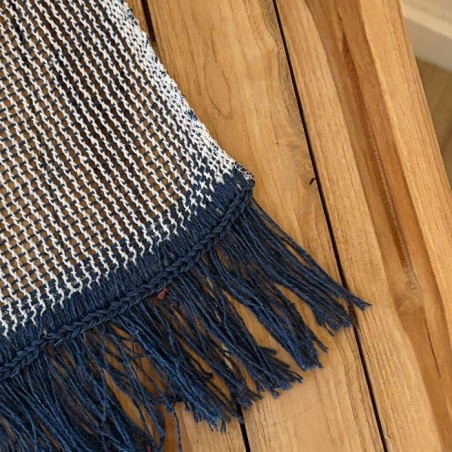 Rideau Portiere - Toison d'Or - Denim & Ecru -140 x 240