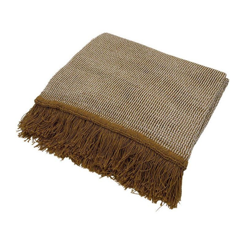 Rideau Portiere - Toison d'Or - Ocre & Ecru - 140 x 240