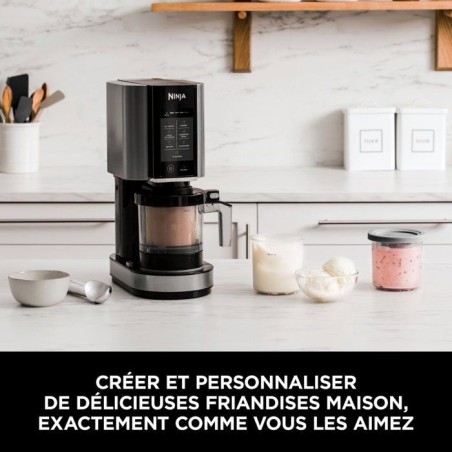 Machine a glace et sorbetiere Ninja CREAMi NC302EU – 7 programmes - 2 pots inclus de 450 ml - Glaces, sorbets et milkshakes ma