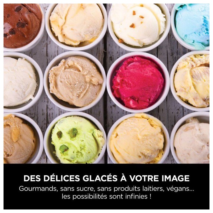 Machine a glace et sorbetiere Ninja CREAMi NC302EU – 7 programmes - 2 pots inclus de 450 ml - Glaces, sorbets et milkshakes ma Machine a glace et sorbetiere Ninja CREAMi NC302EU – 7 programmes - 2 pots inclus de 450 ml - Glaces, sorbets et milkshakes ma