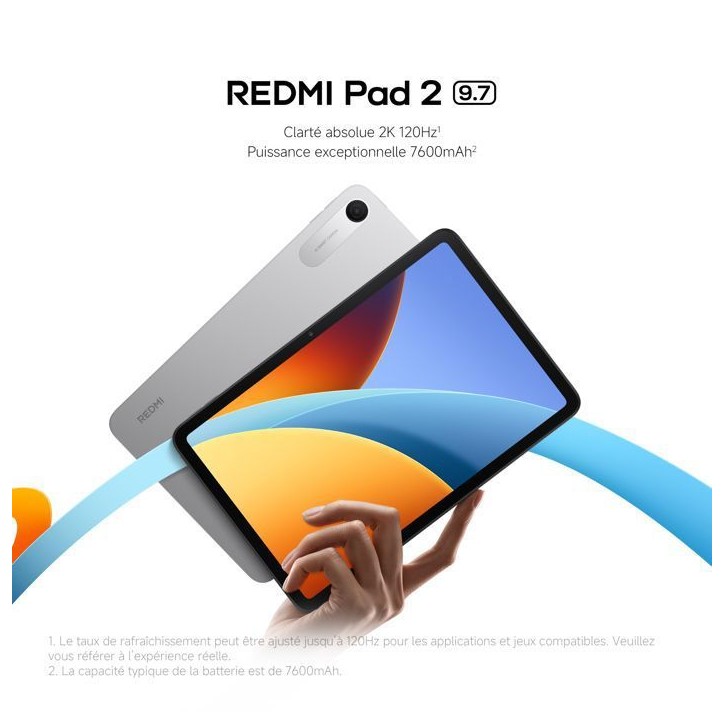Tablette tactile - XIAOMI - REDMI Pad 2 9.7 - 4 Go/64 Go - Écran 9,7 2K 120 Hz - Batterie 7600 mAh Tablette tactile - XIAOMI - REDMI Pad 2 9.7 - 4 Go/64 Go - Écran 9,7 2K 120 Hz - Batterie 7600 mAh