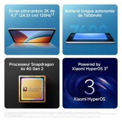 Tablette tactile - XIAOMI - REDMI Pad 2 9.7 - 4 Go/64 Go - Écran 9,7