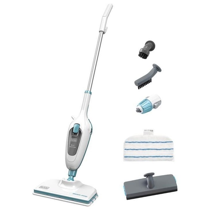 BLACK+DECKER - FSMH13E5-QS - Balai vapeur avec nettoyeur a main 5 en 1 1300W - Réservoir : 350 ml - Câble :4.8M