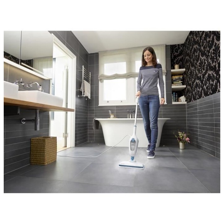 BLACK+DECKER - FSMH13E5-QS - Balai vapeur avec nettoyeur a main 5 en 1 1300W - Réservoir : 350 ml - Câble :4.8M