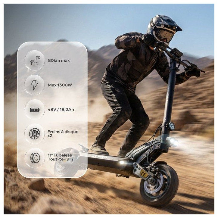 Trottinette électrique - URBANGLIDE - GT PRO - 1300W - pneus tubeless 11 Trottinette électrique - URBANGLIDE - GT PRO - 1300W - pneus tubeless 11
