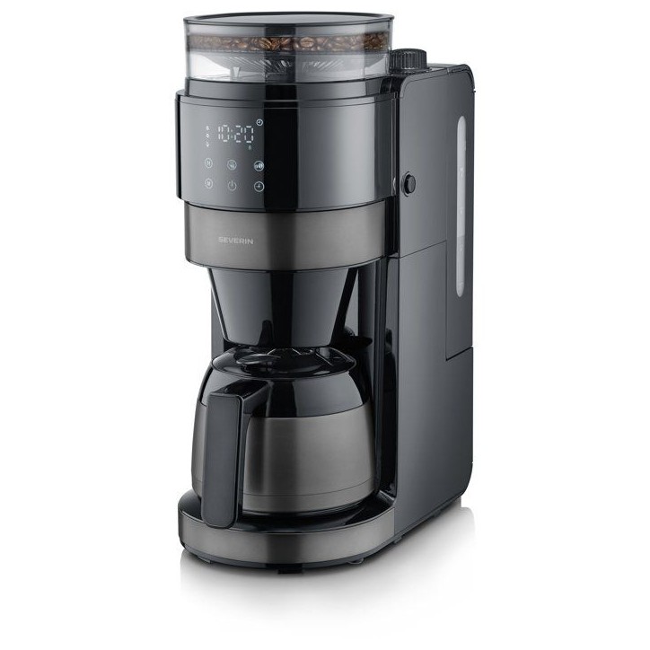 Machine a café filtre avec broyeur - SEVERIN - KA4831 - Technologie Perfect Grind - verseuse isotherme 8 tasses - Noir/Inox Machine a café filtre avec broyeur - SEVERIN - KA4831 - Technologie Perfect Grind - verseuse isotherme 8 tasses - Noir/Inox