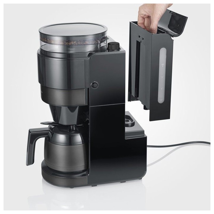 Machine a café filtre avec broyeur - SEVERIN - KA4831 - Technologie Perfect Grind - verseuse isotherme 8 tasses - Noir/Inox Machine a café filtre avec broyeur - SEVERIN - KA4831 - Technologie Perfect Grind - verseuse isotherme 8 tasses - Noir/Inox