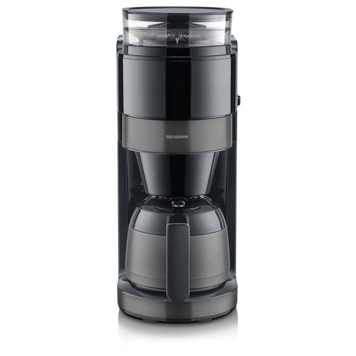 Machine a café filtre avec broyeur - SEVERIN - KA4831 - Technologie Perfect Grind - verseuse isotherme 8 tasses - Noir/Inox Machine a café filtre avec broyeur - SEVERIN - KA4831 - Technologie Perfect Grind - verseuse isotherme 8 tasses - Noir/Inox