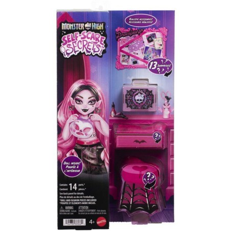 Playset beauté - MONSTER HIGH - Draculaura JHK43 - Poupée - 14 acces