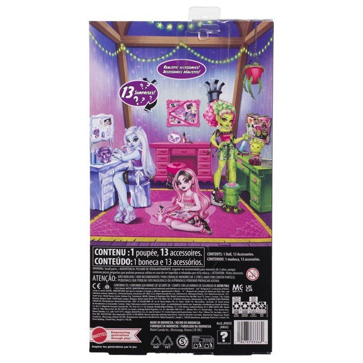 Playset beauté - MONSTER HIGH - Draculaura JHK43 - Poupée - 14 accessoires - Animal