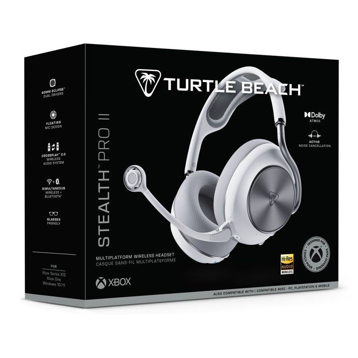 Casque gaming sans fil - TURTLE BEACH - Stealth Pro II - Hi-Res 24bit/96kHz - Réduction de bruit active