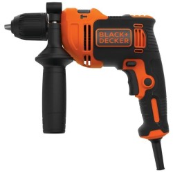 Perceuse a percussion filaire - 710W - BLACK+DECKER - BEH710-QS - avec