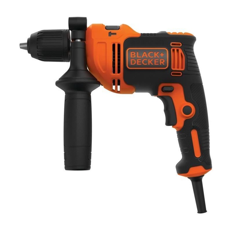Perceuse a percussion filaire - 710W - BLACK+DECKER - BEH710-QS - avec Perceuse a percussion filaire - 710W - BLACK+DECKER - BEH710-QS - avec