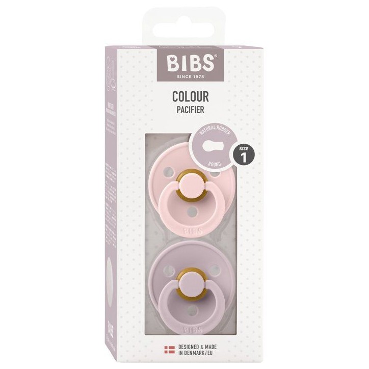 Sucette bébé - BIBS - Colour - Embout rond - Pack de 2 - Caoutchouc naturel - Taille 1 Blossom Dusty Lilac Sucette bébé - BIBS - Colour - Embout rond - Pack de 2 - Caoutchouc naturel - Taille 1 Blossom Dusty Lilac
