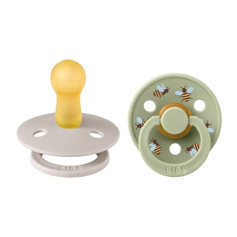 Sucette bébé - BIBS Studio Colour - Ronde - T2 - Caoutchouc naturel