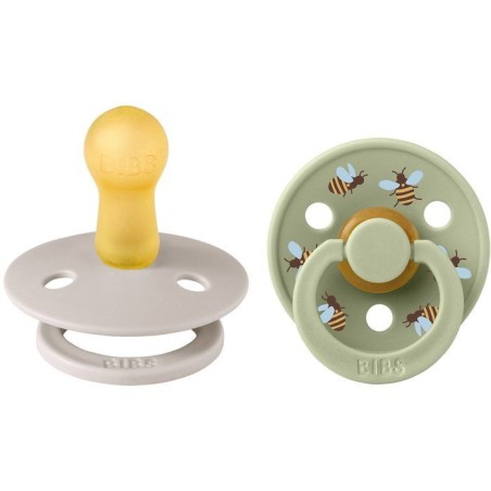 Sucette bébé - BIBS Studio Colour - Ronde - T2 - Caoutchouc naturel