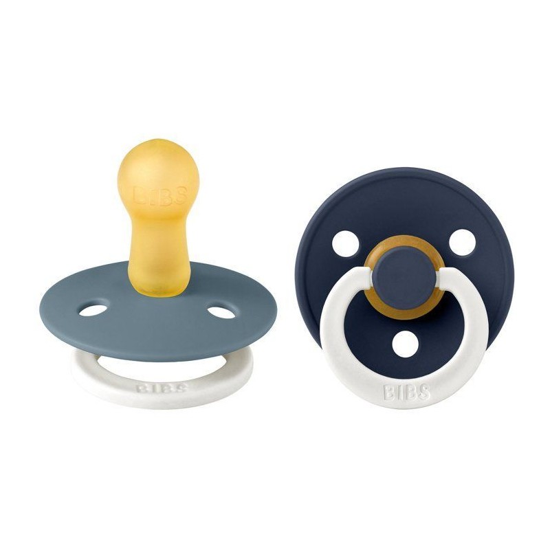 Sucette bébé - BIBS - Colour - Embout rond phosphorescent - Pack de