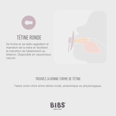 Sucette bébé - BIBS - Colour - Embout rond phosphorescent - Pack de