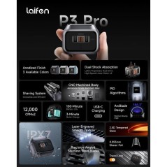 Rasoir électrique - LAIFEN - P3 Pro - Moteur linéaire - Lame alumini