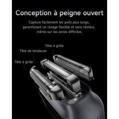 Rasoir électrique - LAIFEN - P3 Pro - 3 lames - Moteur linéaire - Lame aluminium