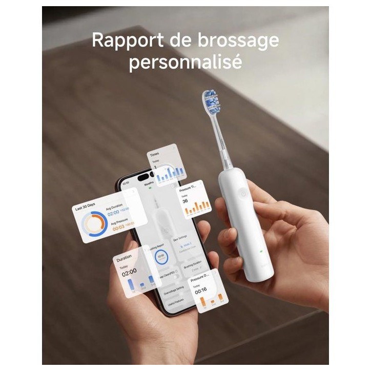 Brosse a dents électrique - LAIFEN - Wave - Blanc - Mouvement sonique - Rechargeable Brosse a dents électrique - LAIFEN - Wave - Blanc - Mouvement sonique - Rechargeable