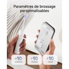 Brosse a dents électrique - LAIFEN - Wave - Blanc - Mouvement sonique